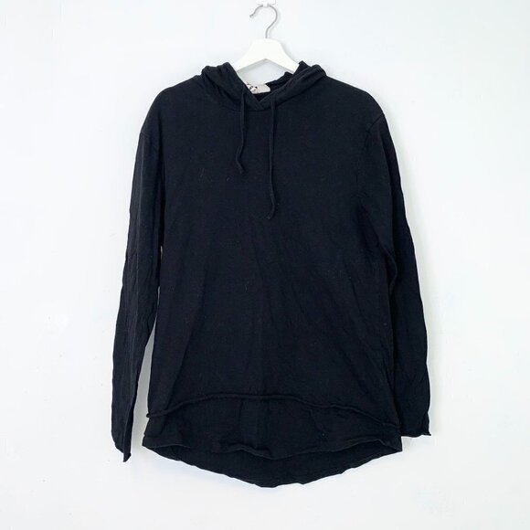 Anthropologie Moth Black Layered Pullover Hoodie size small - Picture 1 of 6
